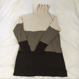 Cream brown turtle neck sweater from Jeanne Pierre